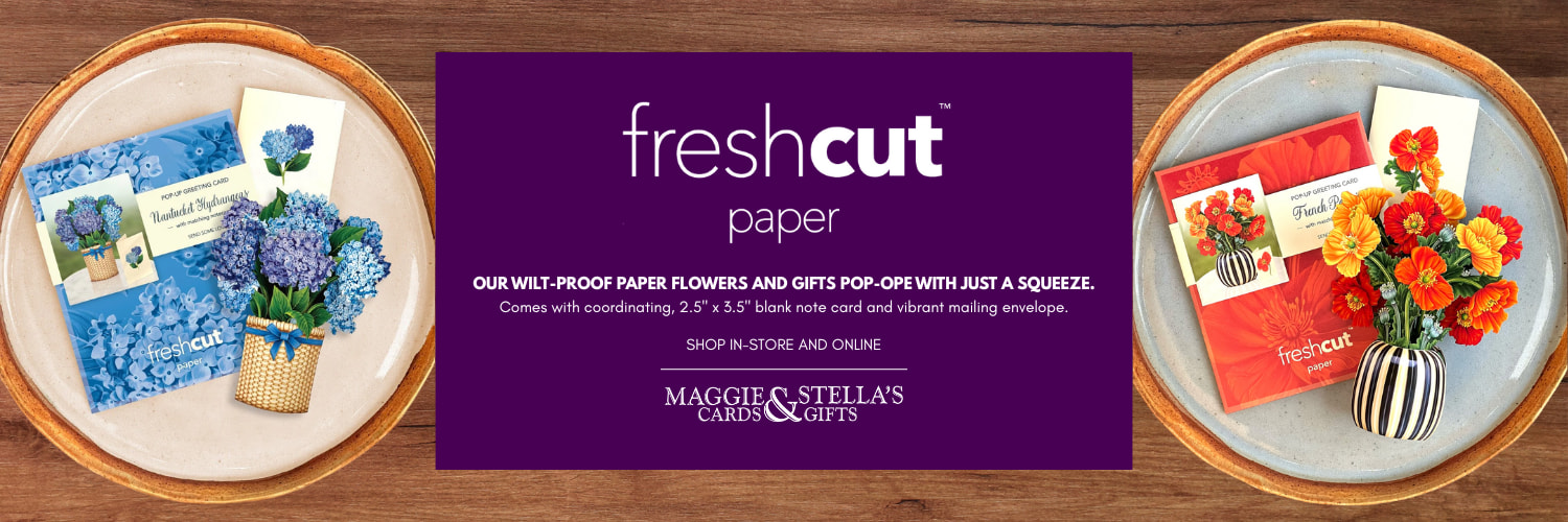 Click to shop Fresh Cut Paper cards available at Maggie and Stellas.